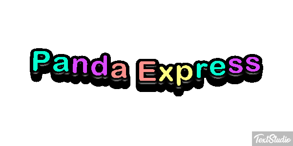 Panda Express Text effect