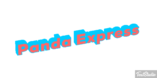 Panda Express Text effect