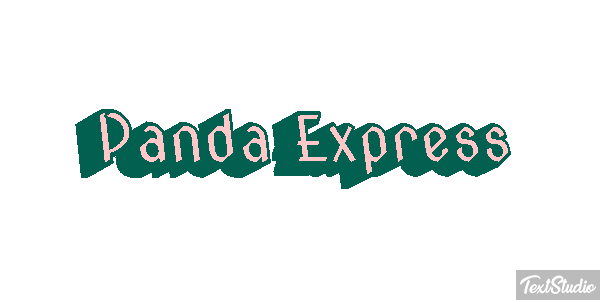 Panda Express Text effect
