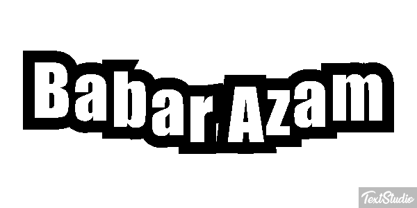 Babar Azam Texteffekt