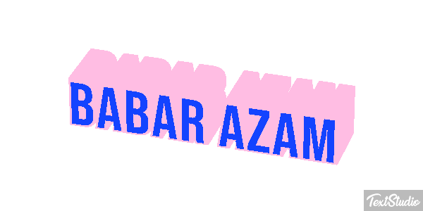 Babar Azam Texteffekt
