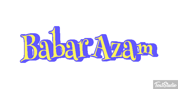 Babar Azam Texteffekt