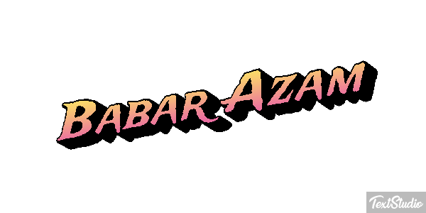 Babar Azam Texteffekt