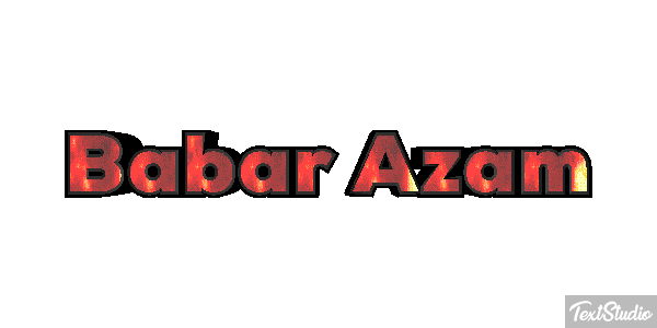 Babar Azam Texteffekt