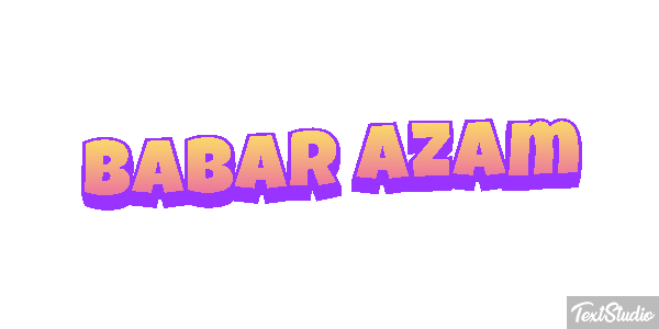 Babar Azam Texteffekt