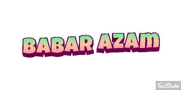 Babar Azam Texteffekt