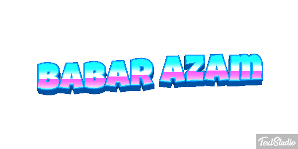 Babar Azam Texteffekt