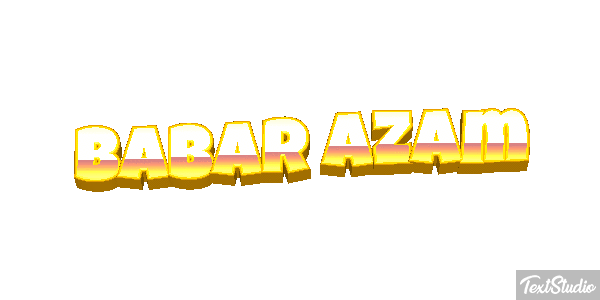 Babar Azam Texteffekt