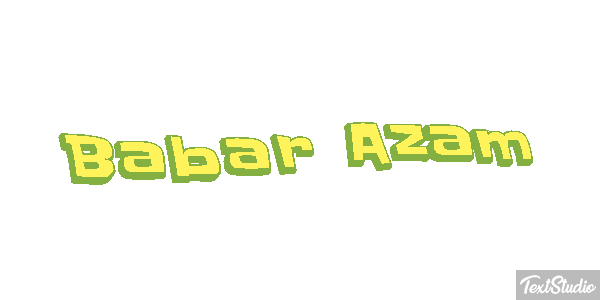 Babar Azam Texteffekt