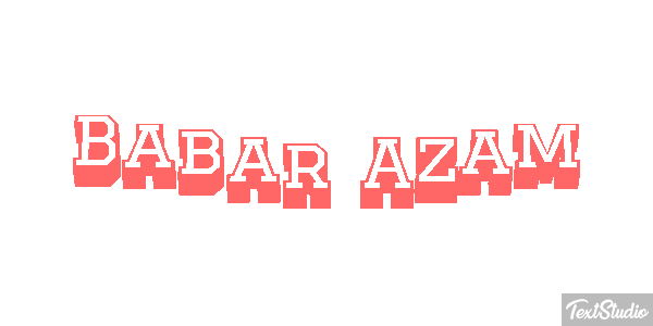 Babar Azam Texteffekt
