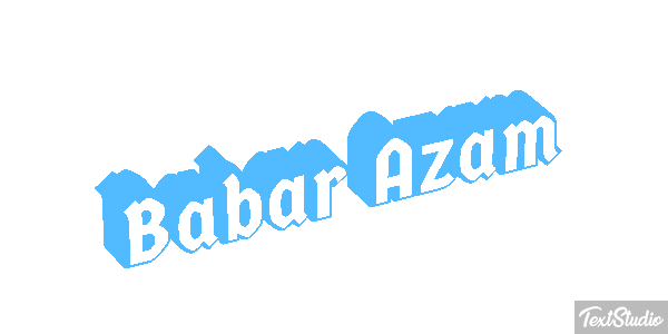 Babar Azam Texteffekt