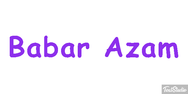Babar Azam Texteffekt