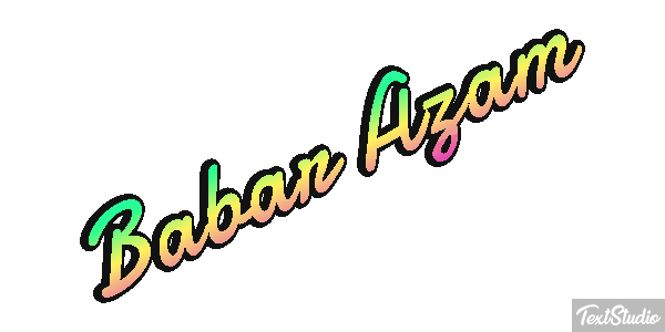 Babar Azam Texteffekt