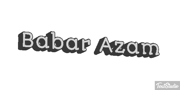 Babar Azam Texteffekt