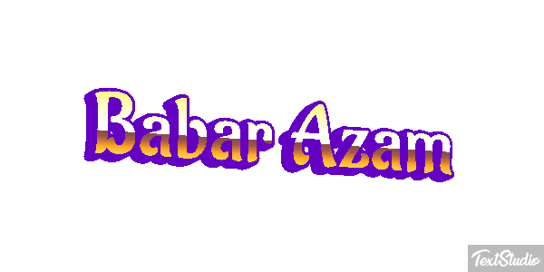 Babar Azam Texteffekt