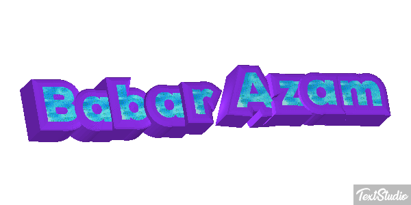 Babar Azam Texteffekt