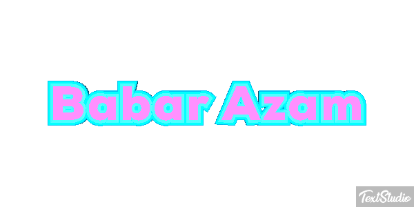 Babar Azam Texteffekt