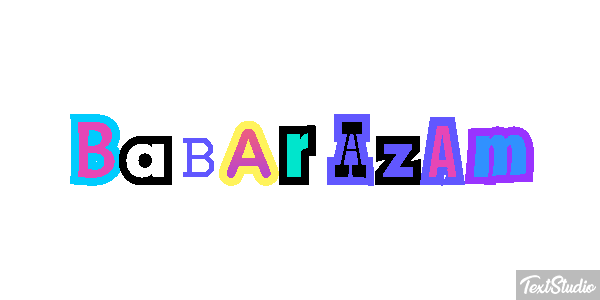 Babar Azam Texteffekt