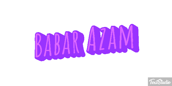 Babar Azam Texteffekt