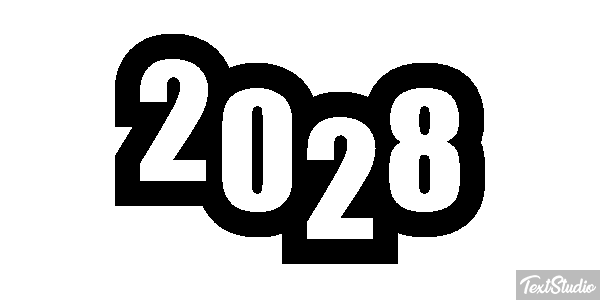 2028 Text effect