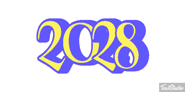 2028 Text effect
