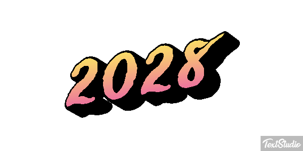 2028 Text effect