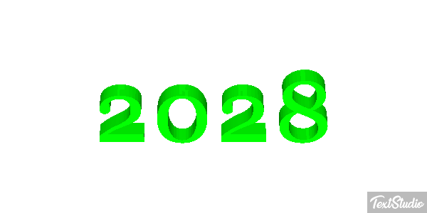 2028 Text effect