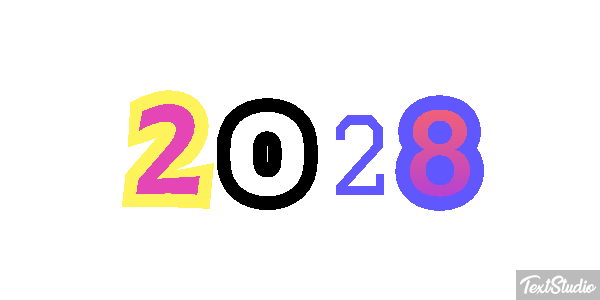 2028 Text effect