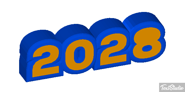 2028 Text effect