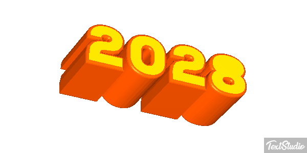 2028 Text effect