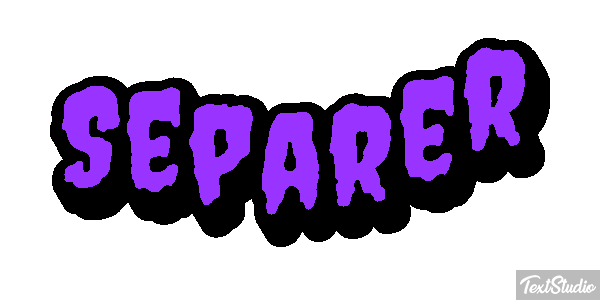 Séparer テキスト効果
