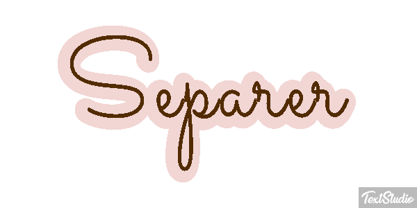 Séparer テキスト効果