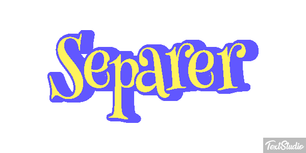 Séparer テキスト効果