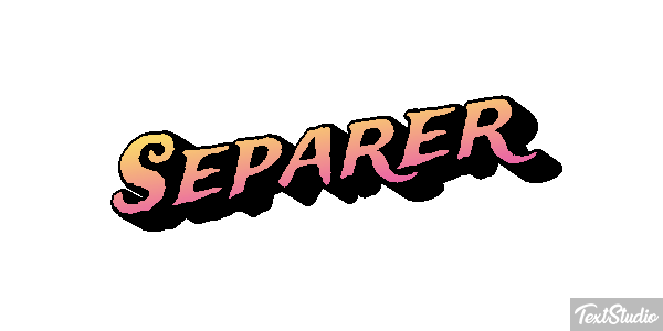Séparer テキスト効果