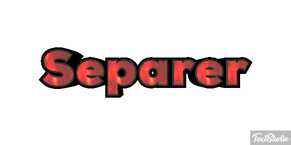 Séparer テキスト効果