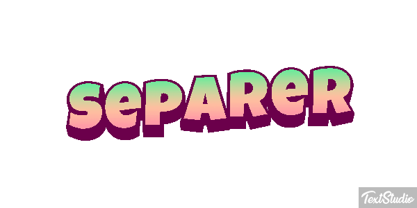 Séparer テキスト効果