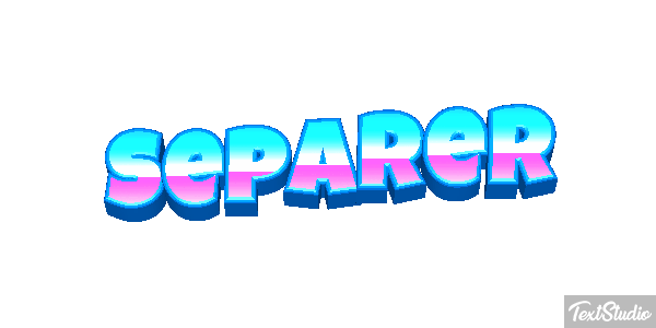Séparer テキスト効果