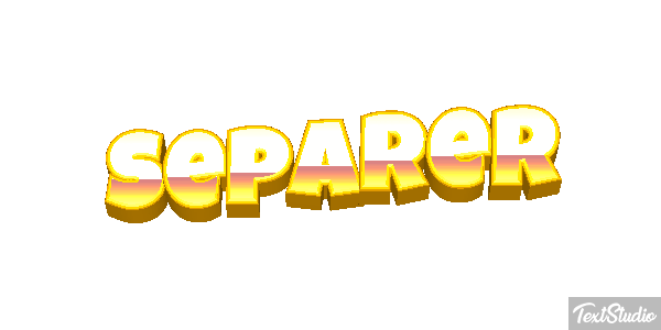 Séparer テキスト効果