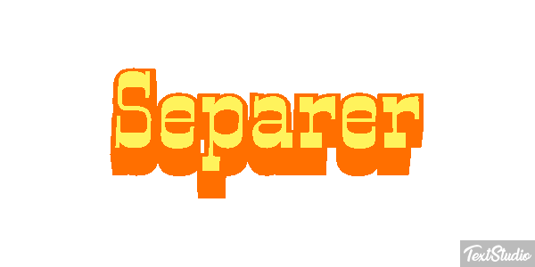 Séparer テキスト効果