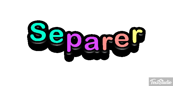 Séparer テキスト効果