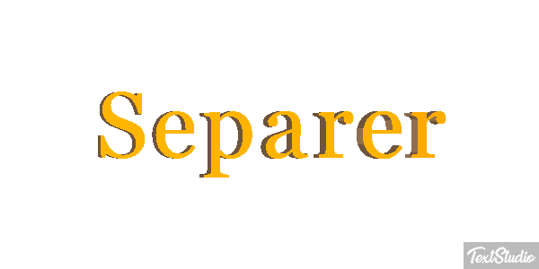 Séparer テキスト効果