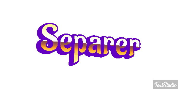 Séparer テキスト効果