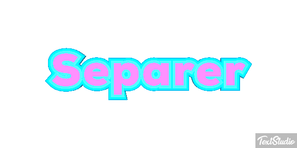 Séparer テキスト効果