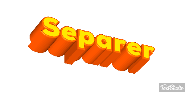 Séparer テキスト効果