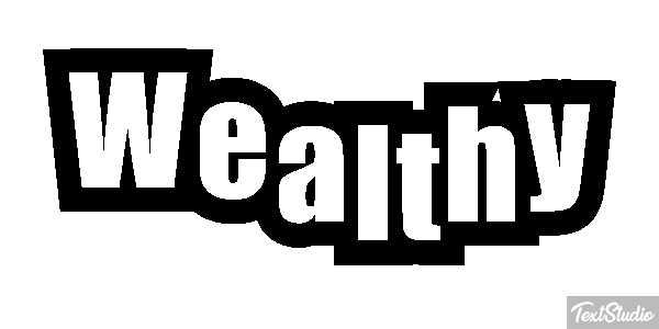 Wealthy Effet de texte