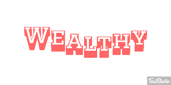 Wealthy Effet de texte
