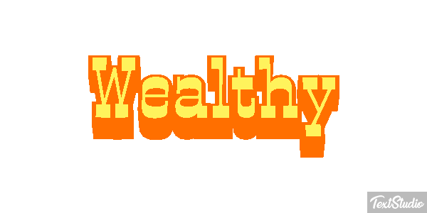 Wealthy Effet de texte