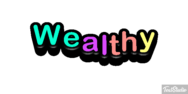 Wealthy Effet de texte