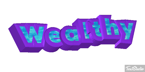 Wealthy Effet de texte