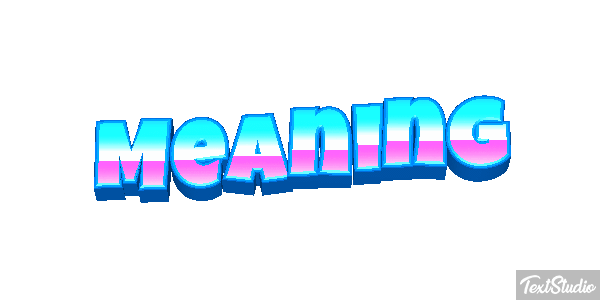 Meaning Text effect